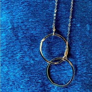 Nashelle double circle 14k gold fill necklace